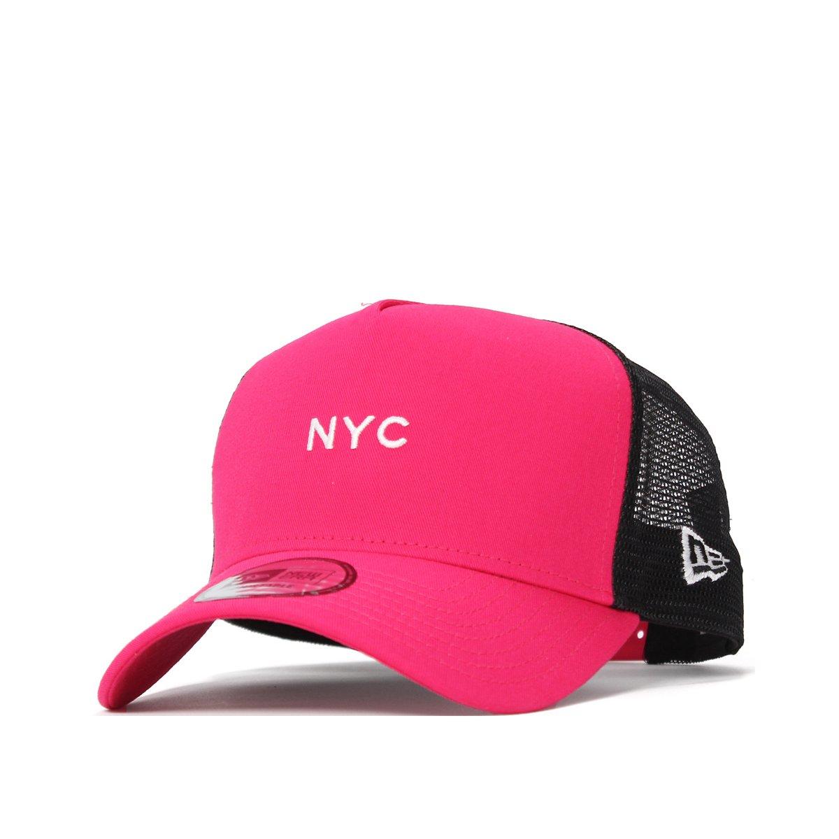 

[New Era] Кепка 940 Снэпбэк A-Frame Тракер Нью-Йорк Сити NYC Мини-логотип 11785637 Ярко-розовая сетка белый клубничный