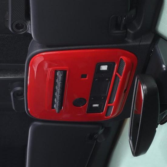 For -2024 Ford Bronco ABS Red Interior Front Reading Light Frame Cover Trim