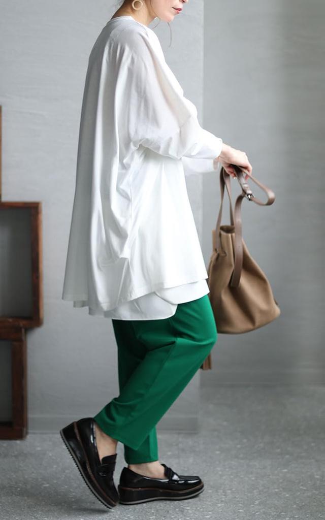 Goldene Japan Plus Size Tunika mit Schlüsselloch, langen Dolman-Ärmeln, perfekt für den Herbst und Damen, Hals, Ärmel, Ärmel, Stretch, Frühling, bai-0139, 4L-5L, Off-White