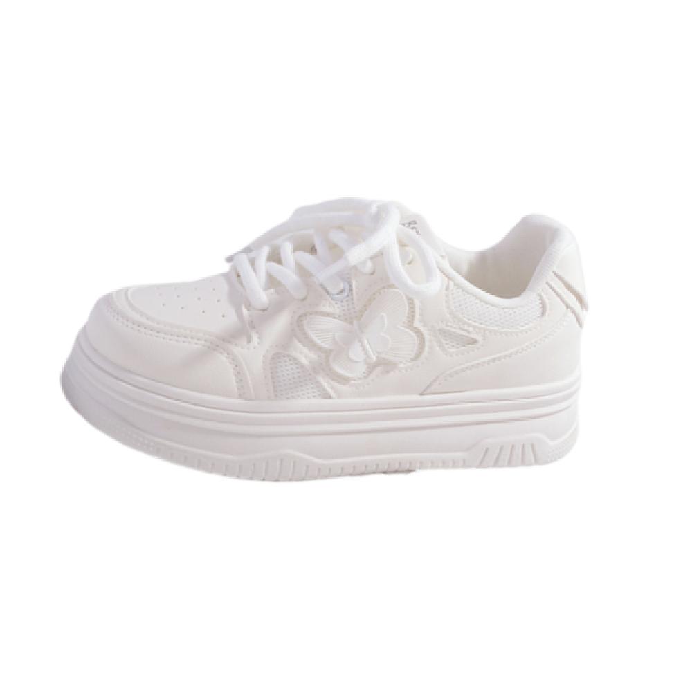 Fashion New 2025 Women's Lace-up Casual Flats White Shoes Mesh Breathable Trainers Ladies Shoes Female Sneakers for Women Basket Tenis