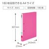 KOKUYO File Ring File Slim Style Antibacterial A4 180 Sheets Pink Fu-URFK420P