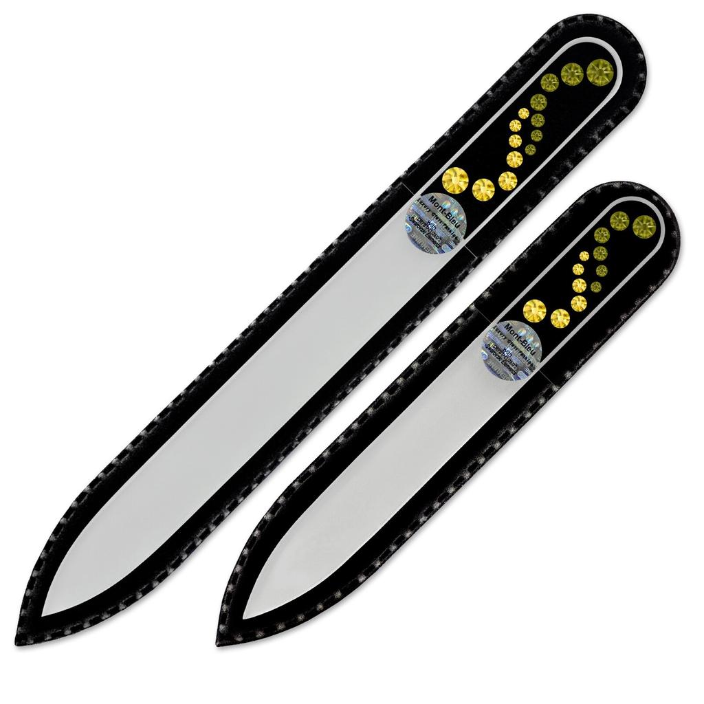 A Set of 2 Glass Nail Files with Crystals WA-MS