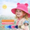 Ademende Kinder Vissershoed Effen Kleur Opvouwbare Baby Zonnehoed Buiten