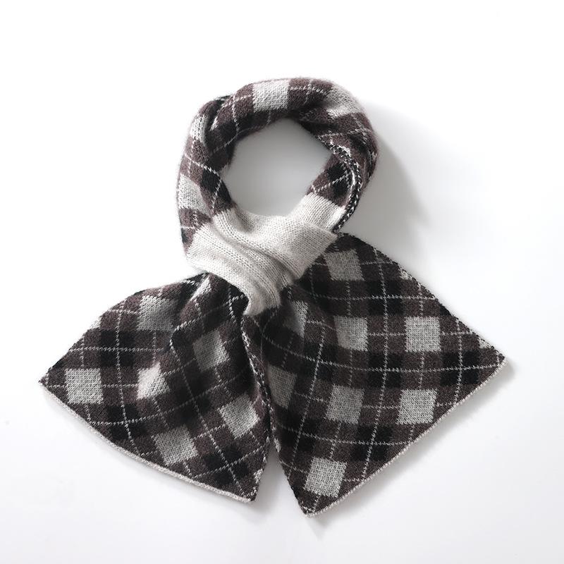 Women s 100% Pure Cashmere Perforated Scarf - Thickened Retro Knit for Autumn  Winter Warmth One Size