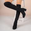 Women's Over-the-Knee Stretch Boots, High Heel Knee-High Boots, Plus Size Slim Fit Fall Winter Shoes