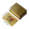 Poker Kartenspiel Wasserdicht Goldfolie Poker Brettspiel PVC Tragbar Freizeit Spielkarten Für Festivals Partys Treffen