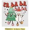 Santa Claus Christmas Tree and Reindeer Heat Transfer Sticker DIY Clothing Sewing Supplies Christmas Short Sleeves Patches