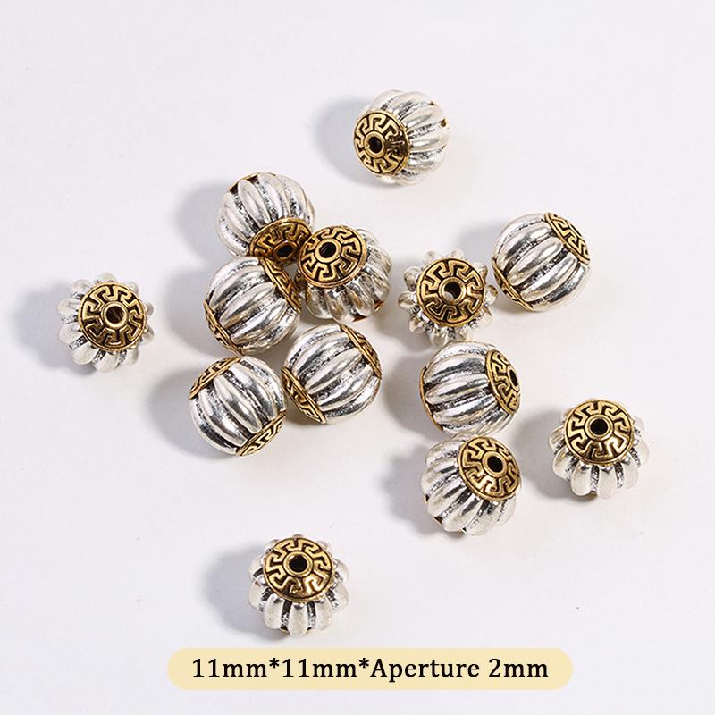 

5 шт. Античное серебро Золотой цвет Тибетские свободные бусины Большое отверстие Разделительные бусины для DIY Изготовления ювелирных изделий Подвески Браслет Фурнитура