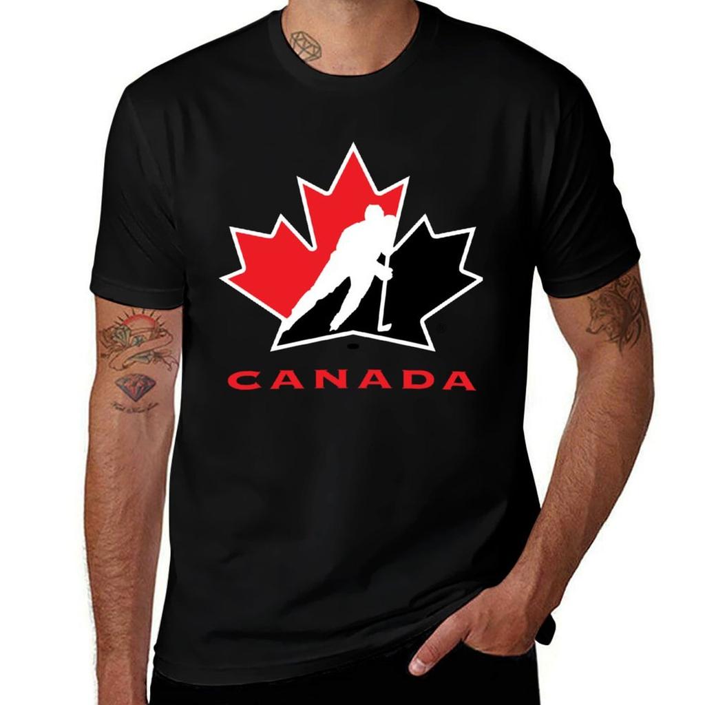 HOCKEY CANADA LOGO Tričko oversizeds sportovní fanoušci pánské oblečení