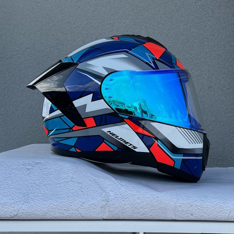 Flip-Up Motorcycle Helmet With Dual Visors ABS Full Face Men Women Scooter Riders