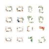 4 Pcs Plants Flower Switch Stickers Leaves Floral Light Switch Decal Removable Socket