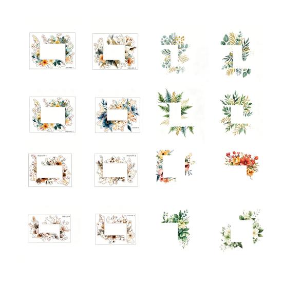 4 Pcs Plants Flower Switch Stickers Leaves Floral Light Switch Decal Removable Socket