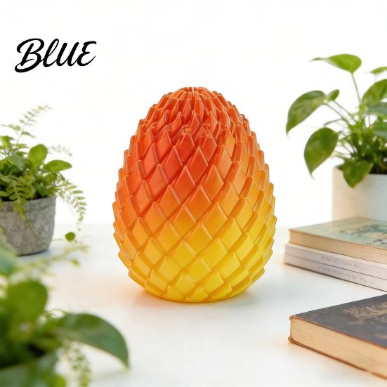 Decorative Desk Toy 3D Printed Twisting Egg Stress Relief Spiral Articulated Rotating Fidget Spinner