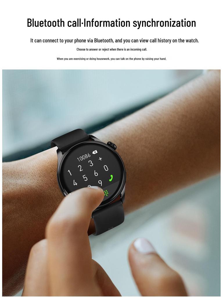 Smartwatch Pro 1.45\" Round Screen: Sport, Bluetooth Calling, NFC, Heart Rate, Alipay Enabled