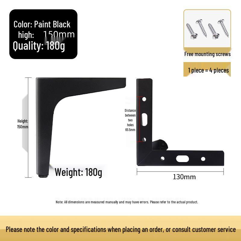 Metal Triangle Sofa, Cabinet & Table Support Legs - Heightening Furniture Legs