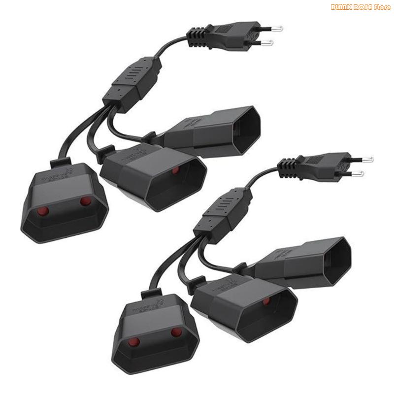 K1AE Power Extension Splitters Cable European Standard Designs Strong EU Power Cable Splitters For Multiple Electronics Use