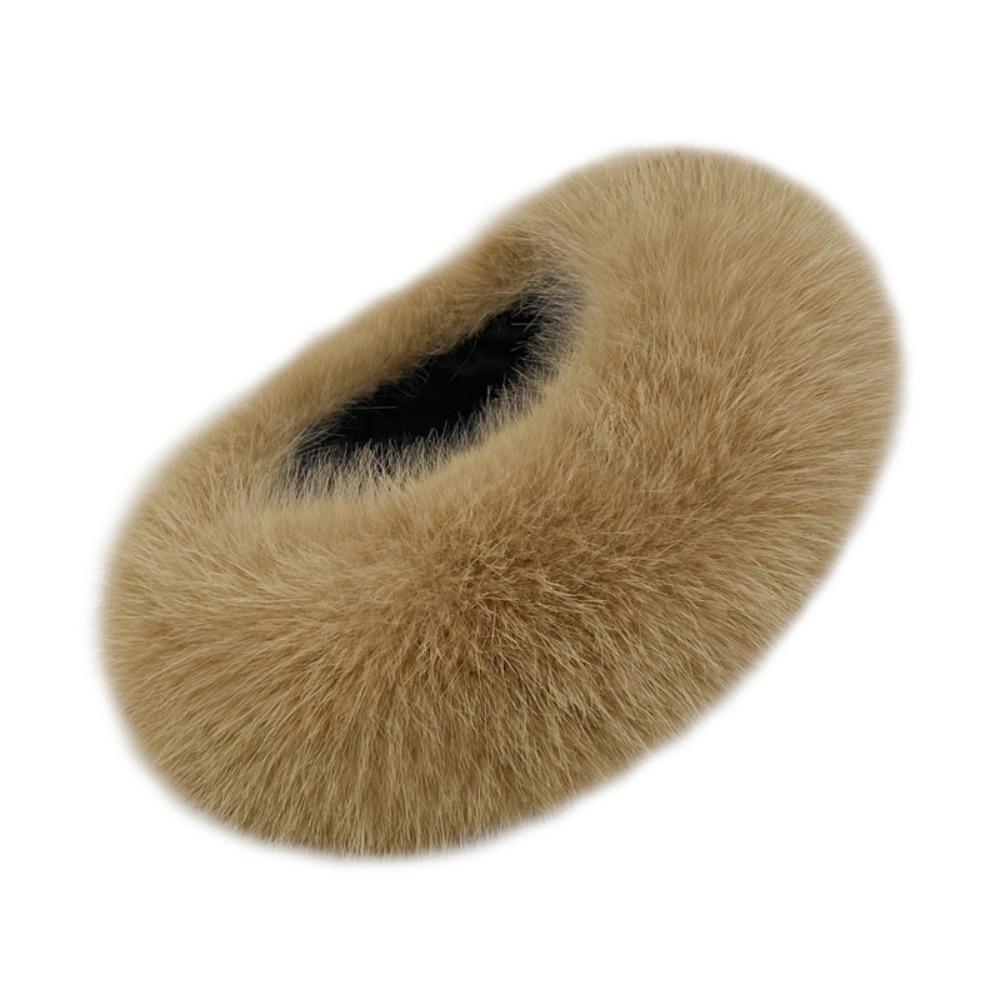 Thick Winter Hat Imitation Fox Fur Wide Headwrap Fashion Elastic Ski Hats  Winter