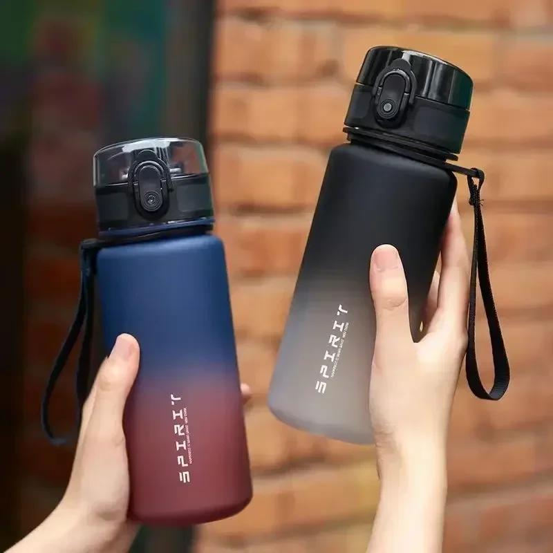 Large Capacity Leak Proof Sports Water Bottle, Colorful Plastic Cup, Drinking Outdoor Travel, Portable Gym Fitness Jugs