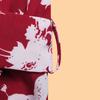 GMXIA Summer Women's V-Neck Tie Belt Large Size Red Dresses
