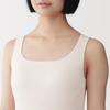 MUJI Smooth Ribbed Bra Tank XL Women's Top, FCB57A6S, Black,