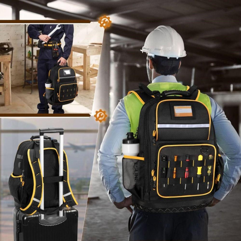 Thickened Tool Backpack Waterproof Toolkit Multifunctional Heavy Duty Tool Organizer
