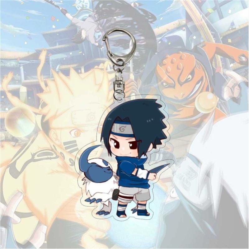 Anime Naruto Acrylic Keychain Accessaries Uzumaki Naruto Cartoon Keyring