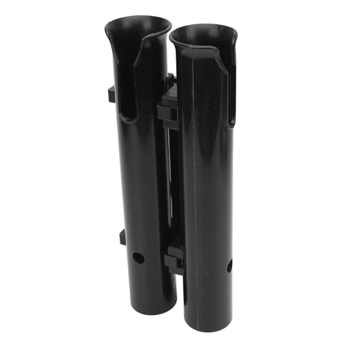 Fishing Rod Holder Bracket, Plastic Secure Fixed 2 Tube Fishing Rod Holder Rack, Portable Fishing Pole Holder, Tube Fishing Rod Pole Support for Motor
