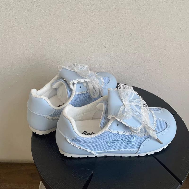 Bow Casual Breathable Non-slip Rubber Autumn Fashion Versatile Student Sneakers Women