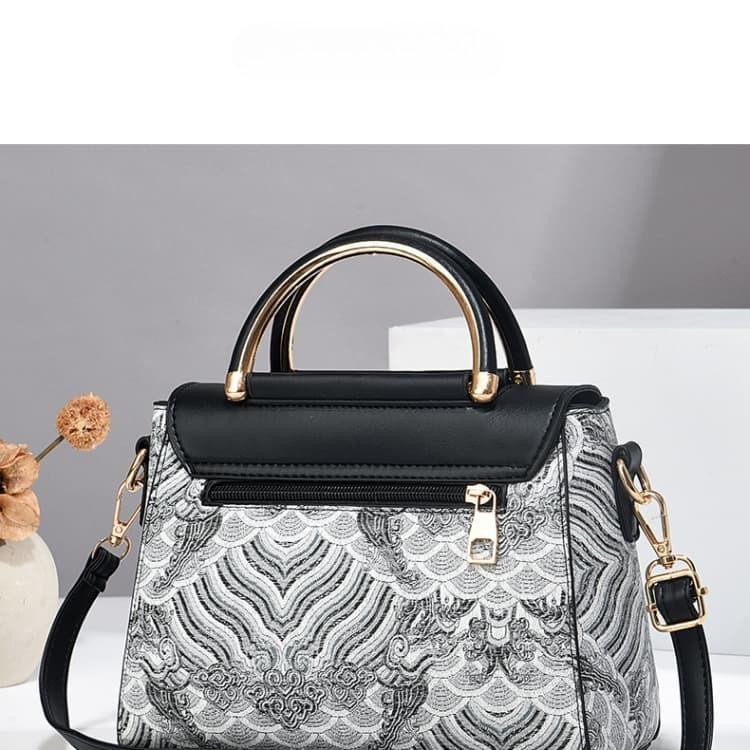 Jacquard color-blocked handbag women's one-shoulder crossbody bag