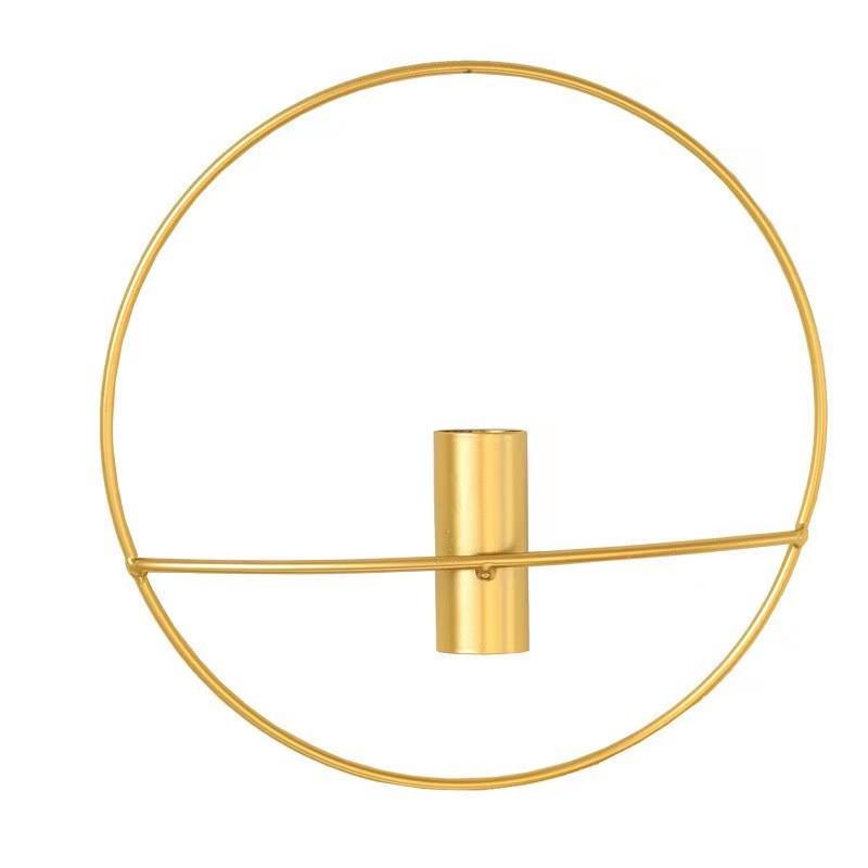 Modern Wall Hanging Vase Decor Geometric Metal Wall Mount Flower Vase Artificial Plants Art Nordic Living Room Office Home Decor