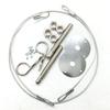 Muscle Car 3/16" Hair Pin Style Hood Pin Engine Lock Set w/ Lanyards 1/2" Studs