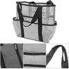 Portable Mesh Bag Makeup Washing Bathing Storage Handbag for Outdoor Travel BeachWhite