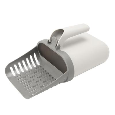 Cat Litter Scoop with Trash Container Portable Removable Cat Litter Scoop Holder with Garbage Bags