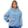 Women's Pullover Striped Print Top Long Sleeve Sports Flannel Top