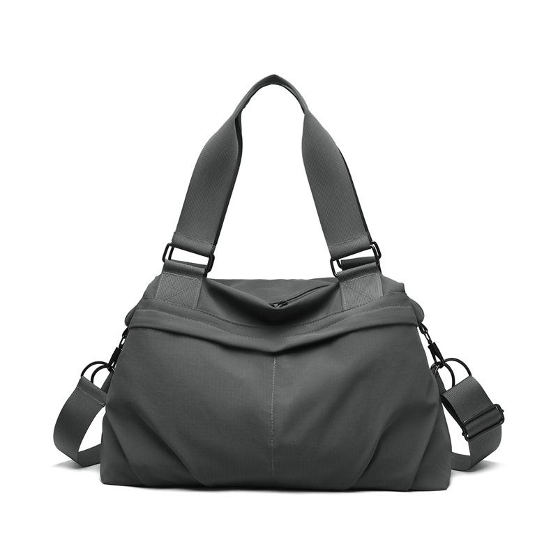 

Вместительная однотонная сумка через плечо женская дорожная нейлоновая сумка-кроссбоди серый