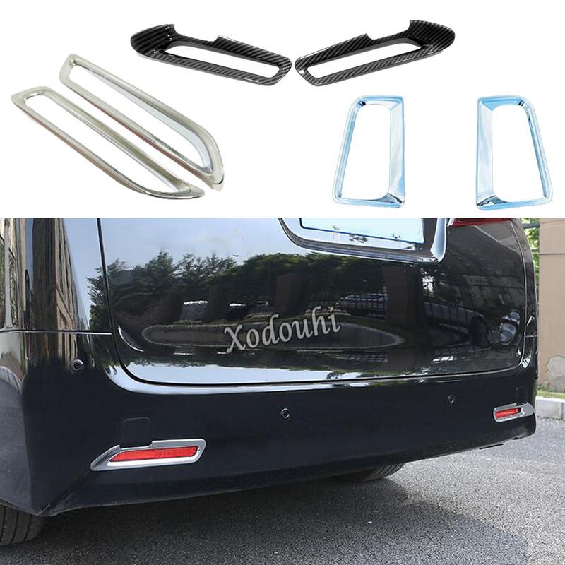 ABS Plastic Eyebrow Rear Fog Light Frame For Toyota Alphard Vellfire 2016 2017 2018   Decoration Exterior Accessories