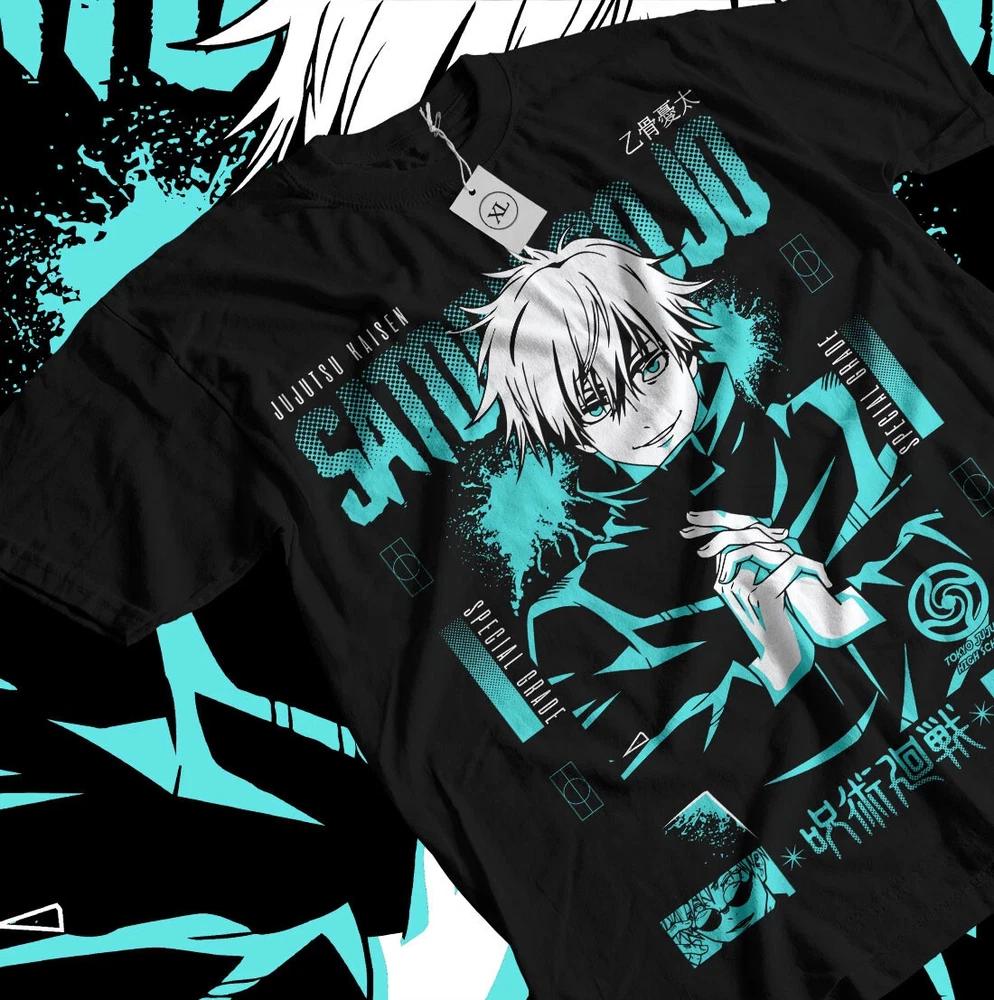 Gojo Satoru TShirt Jujutsu Kaisen Unisexga Anime Horror Funny Gift Black TShirt S