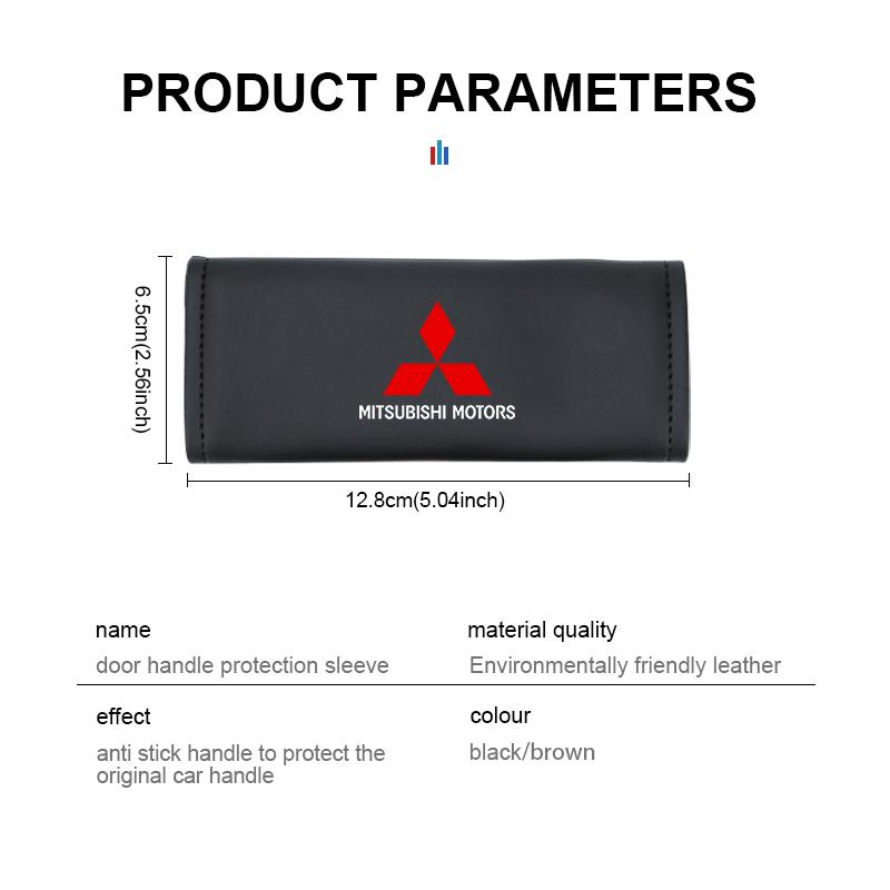 For Mitsubishi Car Universal Anti-Wear Auto Door Pull Handle Protection Cover Accessories Outlander Lancer L200 ASX Pajero LO7