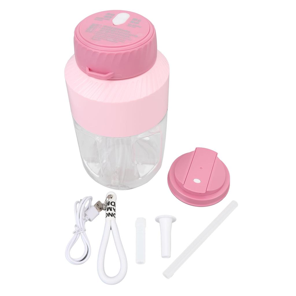 Portable Blender 1L Dual Lid Efficient Use Convenient Strap Rechargeable Cordless Blender for Outdoor Travel Gym Party