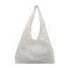 Korean Style Casual Canvas Bag With Lace Details Oversized Shoulder Tote For Women