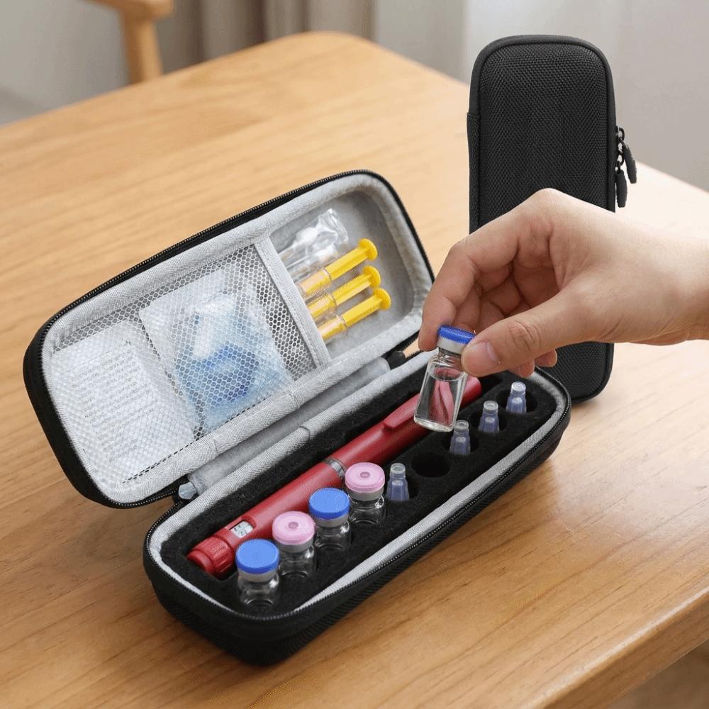 9 Slots Insulin Vial Storage Case Waterproof Essential Oil Case Insulin Organizer Travel Use