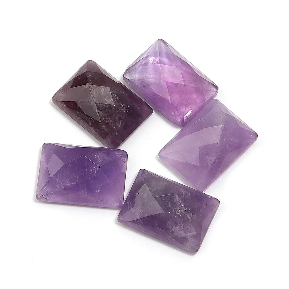 2-5 Stück/Los Natürliche Steinkabochonen Unregelmäßig Oval Quadrat Wassertropfenförmig Amethyst-Kabochon Für DIY Ringe Halsketten Zubehör