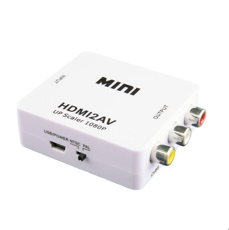 HDMI Na AV RCA Adaptér HDMI Konvertor MINI Box RCA AV CVSB L/R Video Kompozitní AV Scaler Konvertor Pro PC HDTV Projektor