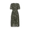 The Wizard of Oz Jiuzi Anna Kou Elegant Plant Printed Folded Chiffon Dress 2025 Summer New Style