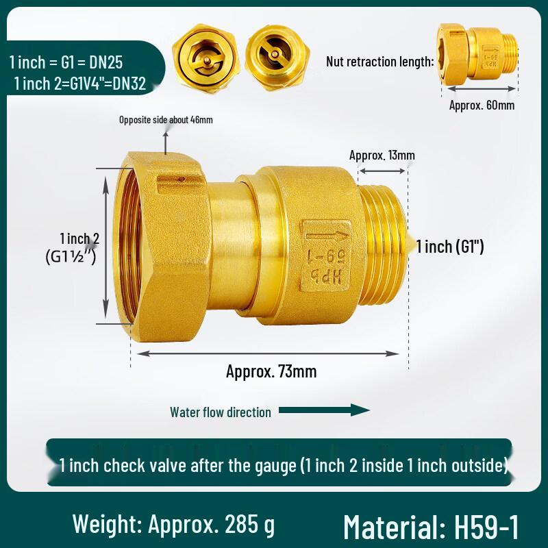 

Jundingying 1-inch Water Meter Check Valve
