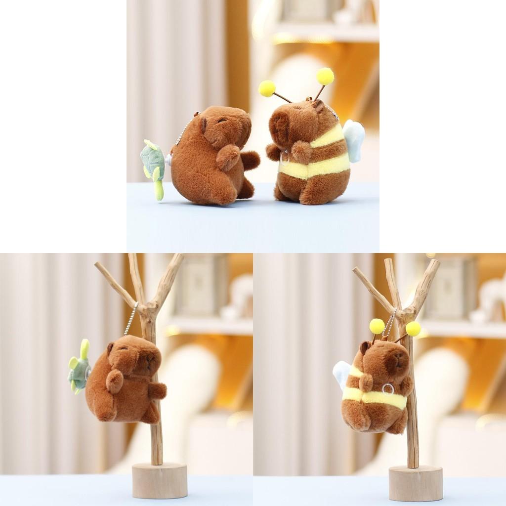 Capybara Toy Plush Keychain Stuffed Animal Doll Cartoon Gift Decoration Cute