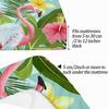 Flower Flamingo Fitted Bed Sheets, Microfiber with Deep Pocket 30 Cm Bedding Soft Breathable Fade Resistant for Kids Teens