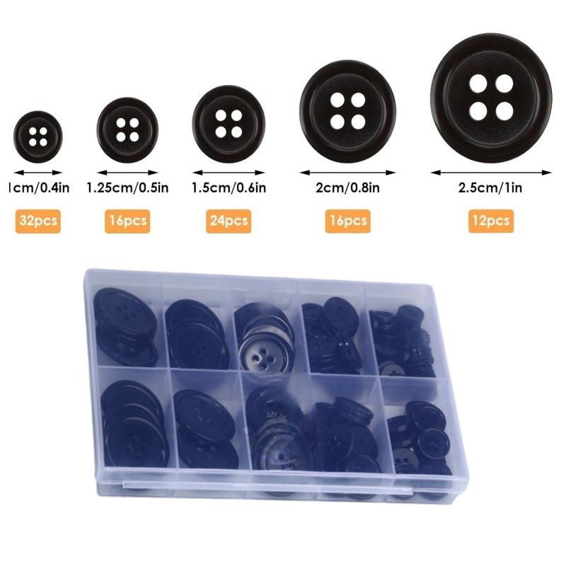 100Pcs 4-Hole Craft Buttons Black/White Resin Circular Sewing Buttons Suitable For Sewing Decoration Diy Accessories