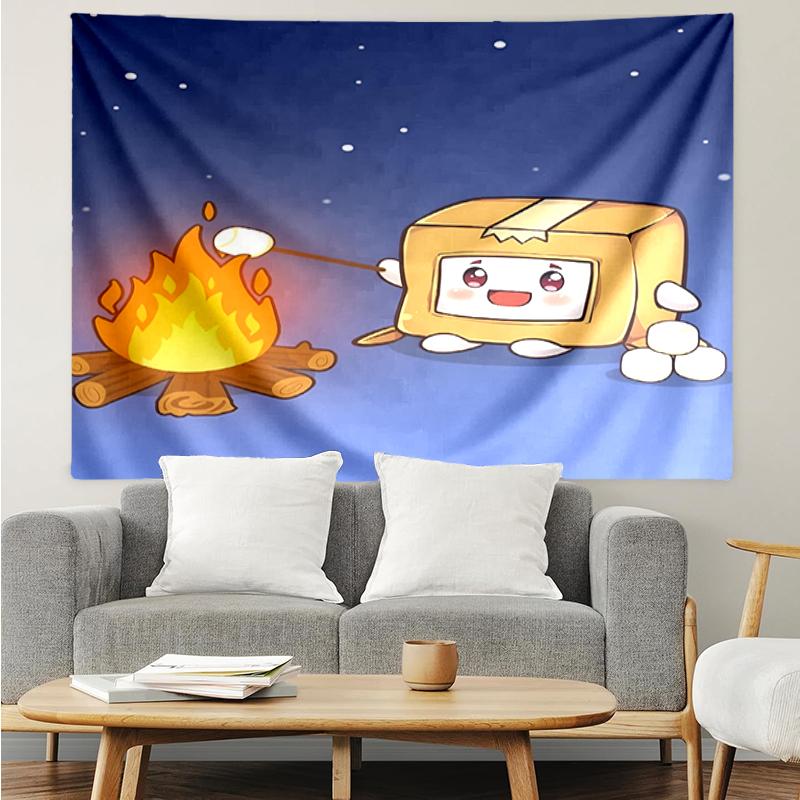 LankyBox Print Tapestry, Backdrop, Easy Setup, Ideal for Bedroom, Office & Living Room, with Aesthetic Wall Hanging Decor.