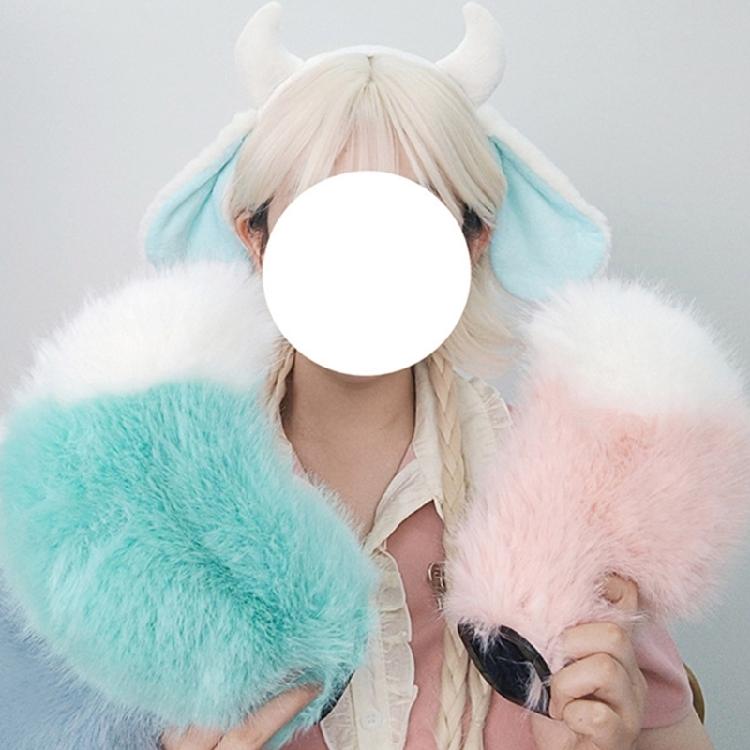 Soft Lamb Tail Sound Activated Moving Props Soft Plush Costume Accessory For Kids adults Costume Educational Games